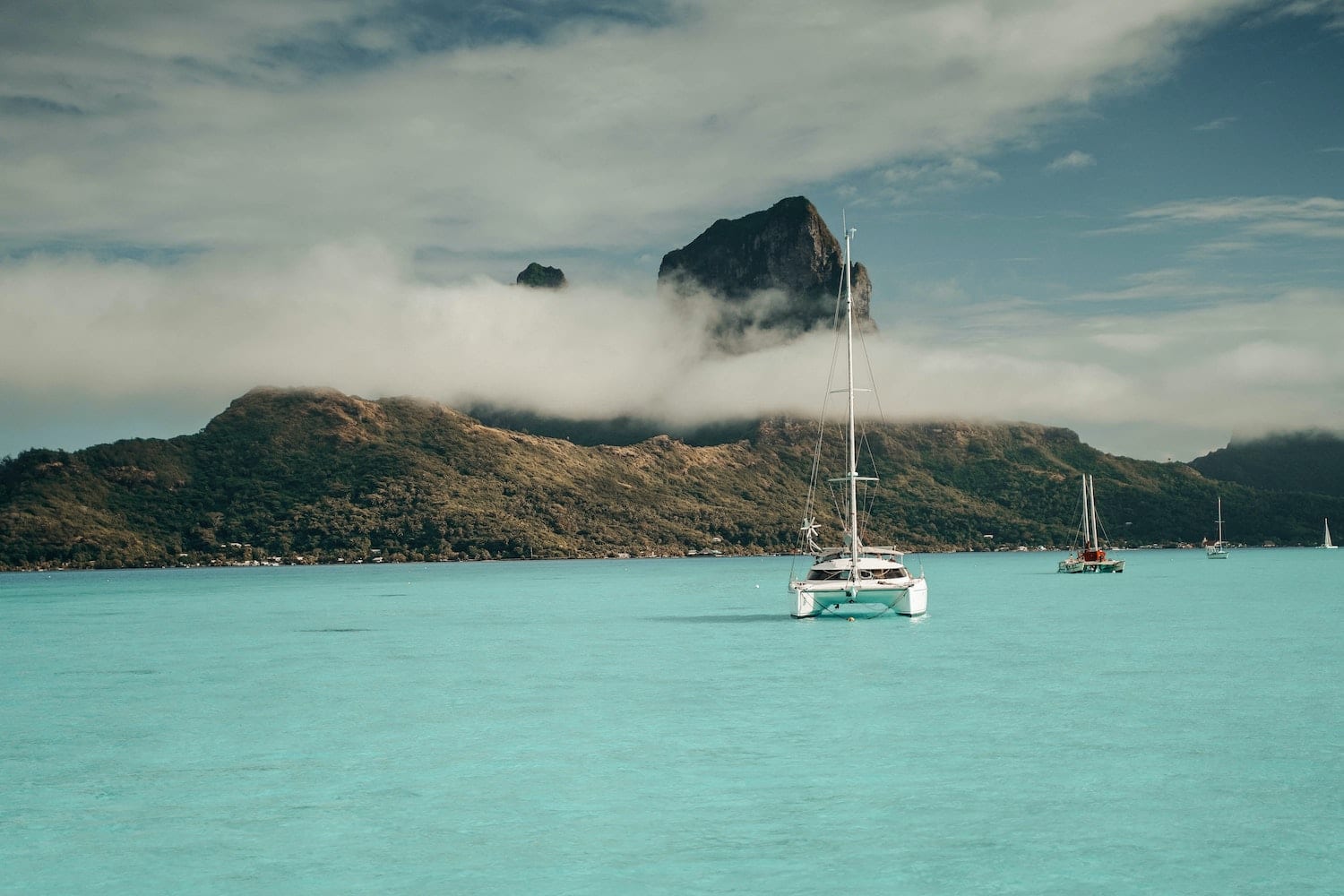 sailing boat in the French Polynesia