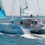 Lagoon 450 Catamaran sailing on a a yacht charter