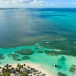 Ariel view of the Bahamas when sailing in January