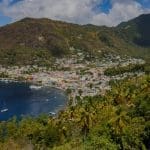 view of a bay in st Lucia