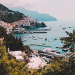 view of a town in the Amalfi coast