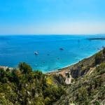 view of the cliffs and the ocean on a Sicily yacht charter