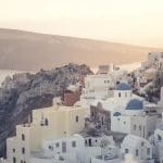 view over Santorini on a luxury Greece yacht charter
