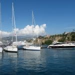 sailing boats in a harbour on a mediterranean yacht charter with skipper