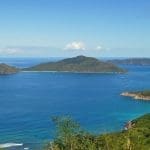 view of mountains and islands in the bvi after hurricane irma