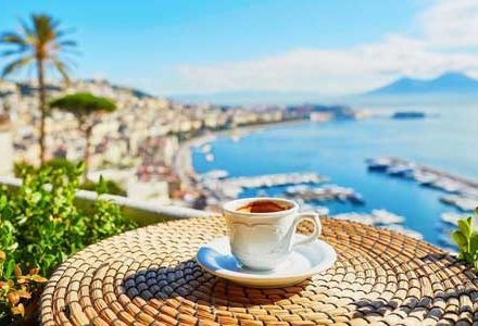 yacht charter Italy Naples coffee