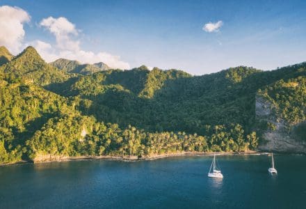 sailing boat in the Caribbean